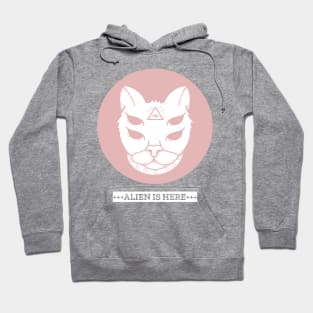 Alien is here- cat alien design Hoodie